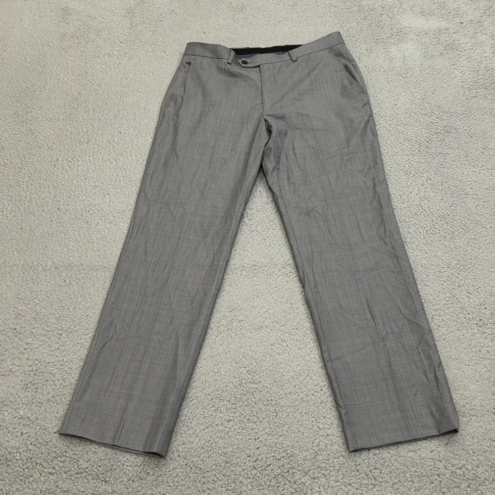 Lauren Ralph Lauren Pants Mens 34x30 Gray Wool Natural Stretch Dress Pockets
